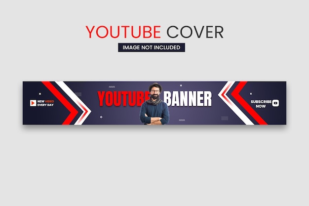 Professioneel YouTube-kanaalomslagontwerp en sociale media-bannersjabloon psd