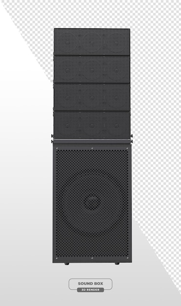 Professionele Audio Sound System Line Array Luidspreker in 3D rendering