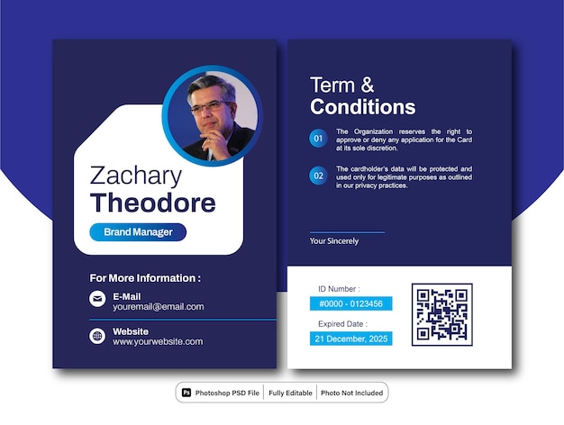 Professionele Creatieve Scaleedge ID-kaart