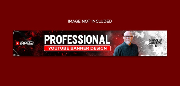 PSD professionele youtube banner cover psd sjabloon 2024