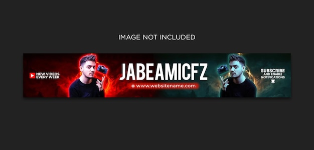 Professionele youtube banner omslag psd-sjabloon