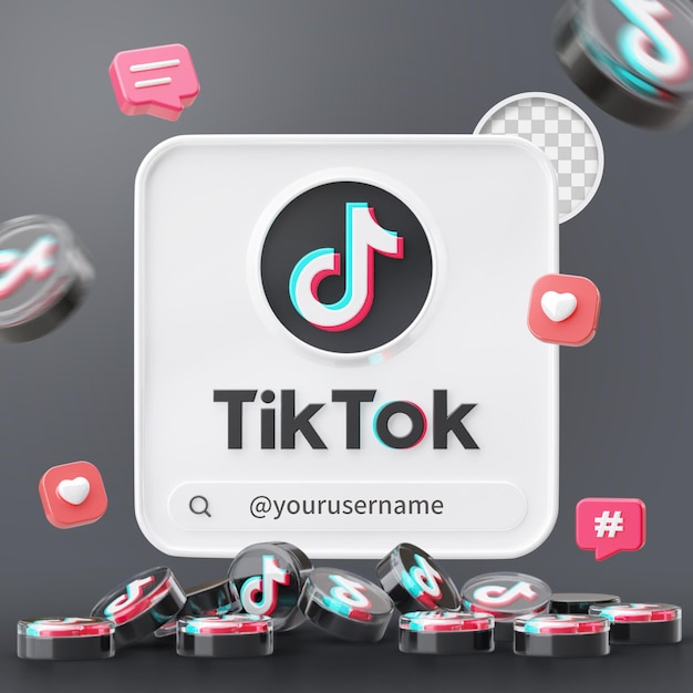 Profil na renderowaniu tiktok 3d z wyszukiwarką