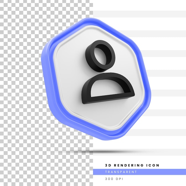 PSD icona di rendering 3d del profilo