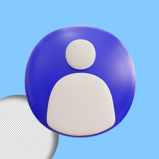 profile icon 3d render