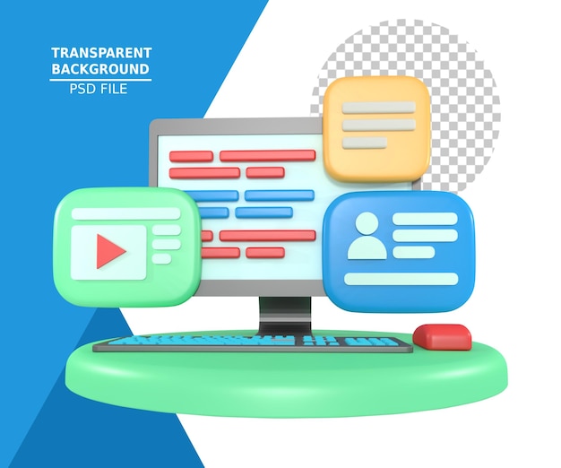 Profile and video display computer coding UI design