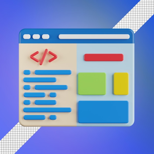 プログラミング言語の3Dイラスト