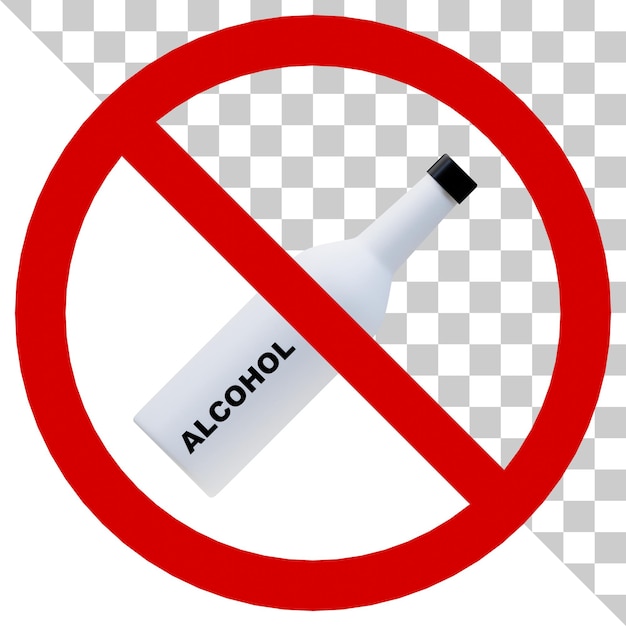 prohibition sign 3d