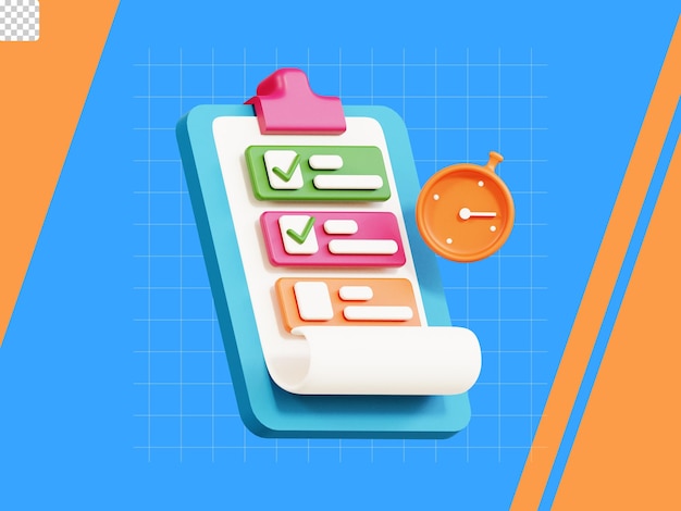 PSD project management 3d icon