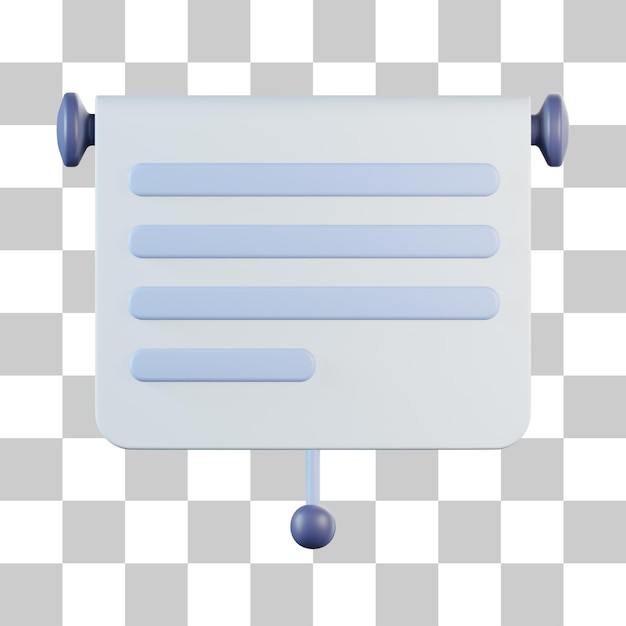 PSD projector board 3d icon