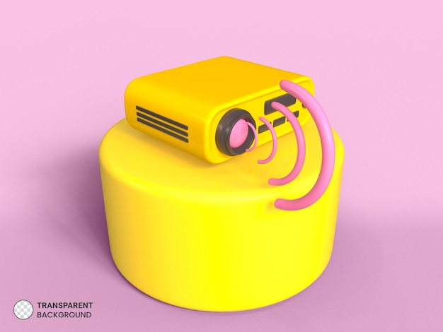 Projector icon isolated 3d render illustration