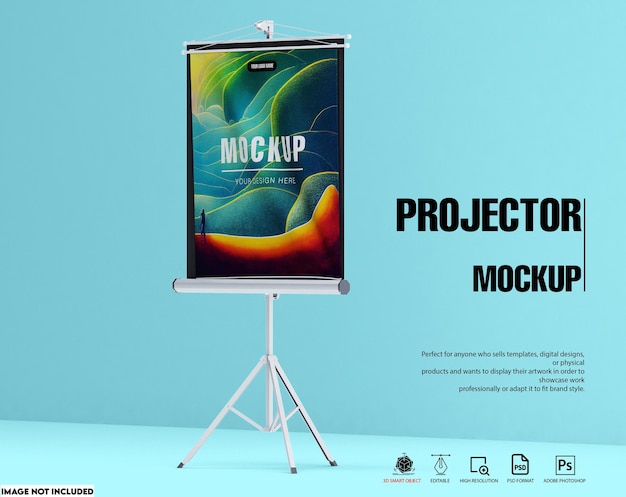 PSD projector mockup