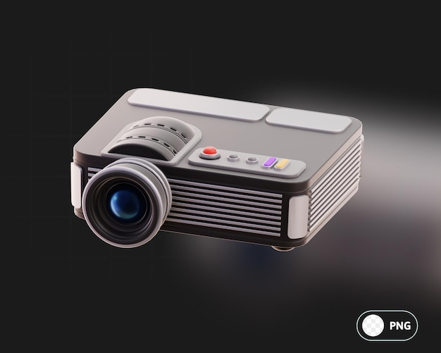 PSD projector movie production device and tools 3d illustration