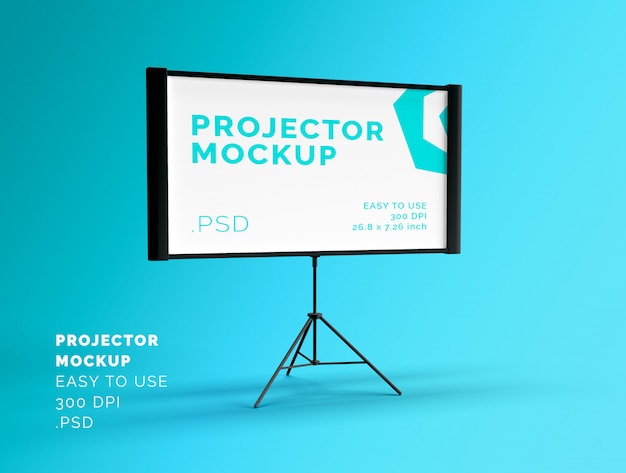 PSD mockup di schermo del proiettore