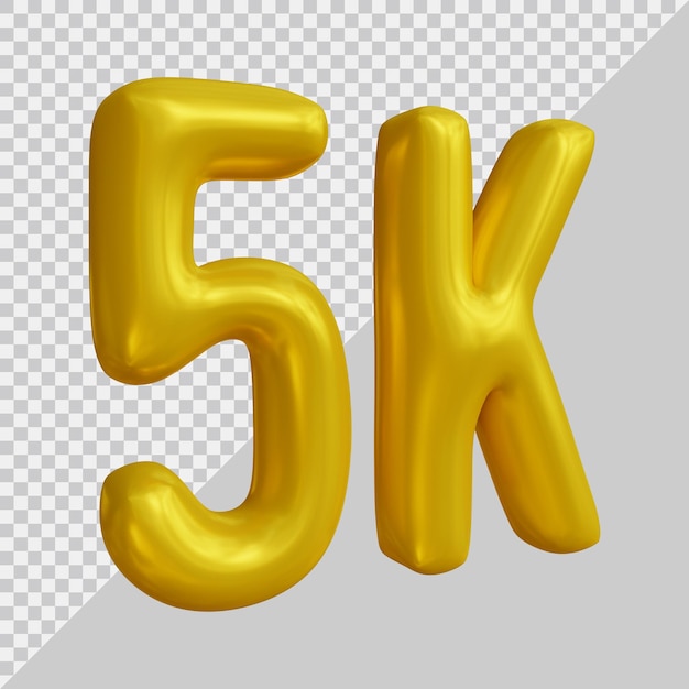 Projekt 5k obserwujących w renderowaniu 3d