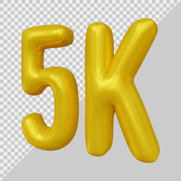 Projekt 5k obserwujących w renderowaniu 3d