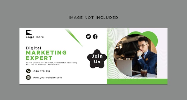 Projekt banera eksperta ds. marketingu cyfrowego