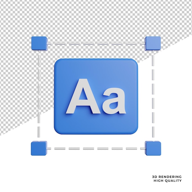 PSD projekt czcionki znak ikony widoku z przodu 3d renderowania ilustracji na przezroczystym tle