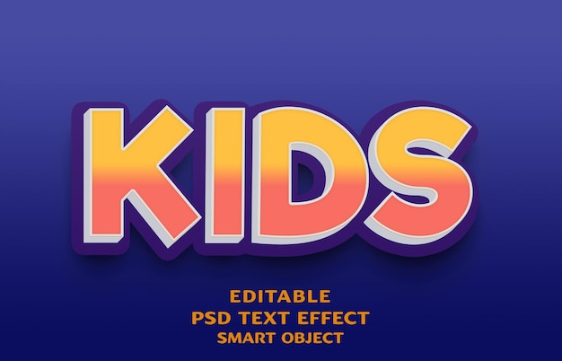 Projekt efektów tekstowych 3D dla dzieci