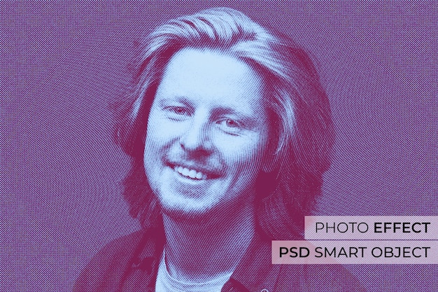 PSD projekt efektu fotograficznego półtonów