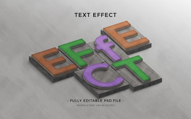 PSD projekt efektu tekstu typograficznego