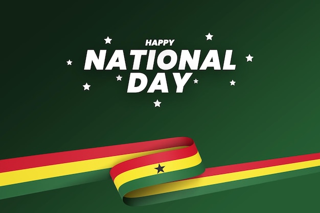 Projekt Flagi Ghany Narodowy Dzień Niepodległości Transparent Edytowalny Tekst I Tło