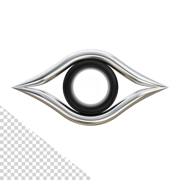 Projekt graficzny logo Metallic Eye Silver Metallic Concept Materiały