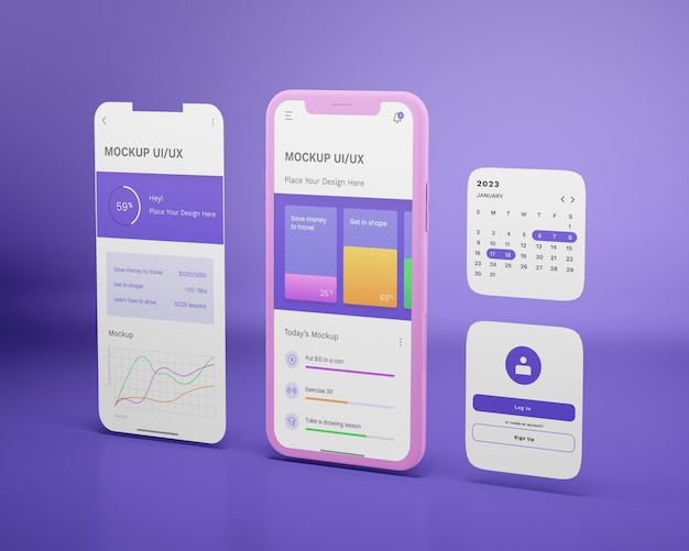 Projekt interfejsu ui i ux dla smartfona