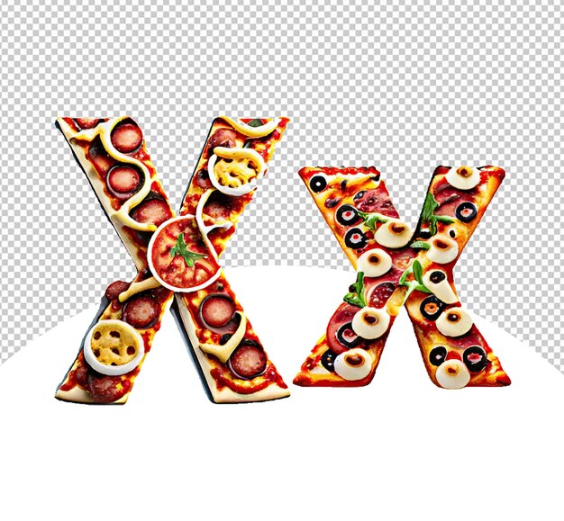 PSD projekt litery xx pizza