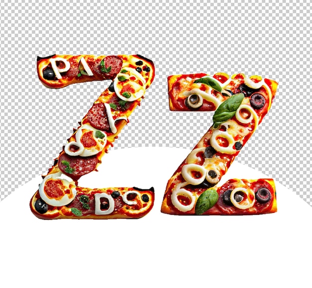 PSD projekt litery zz pizza