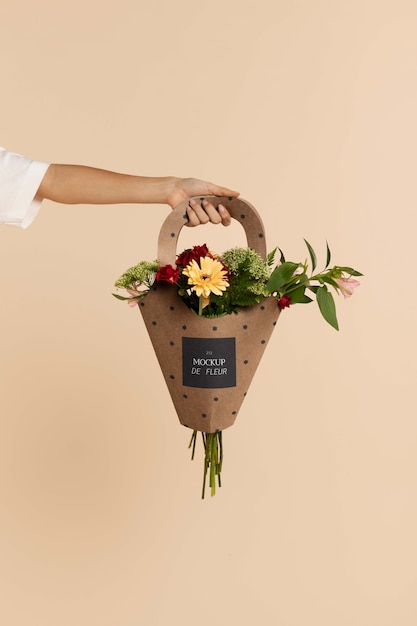 Projekt makiety do pakowania kwiatów