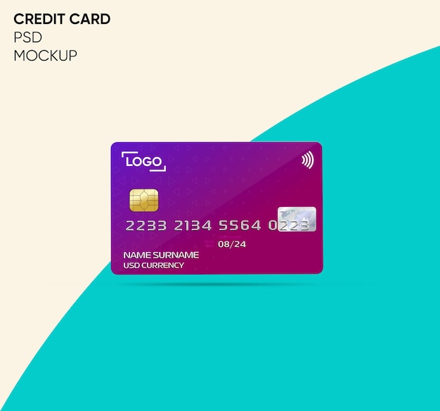 PSD projekt makiety karty kredytowej