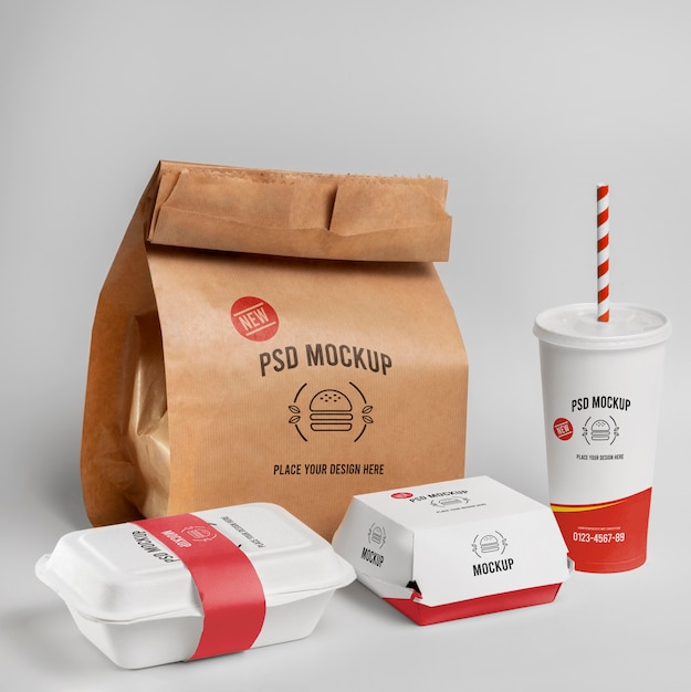 PSD projekt makiety marki fast food