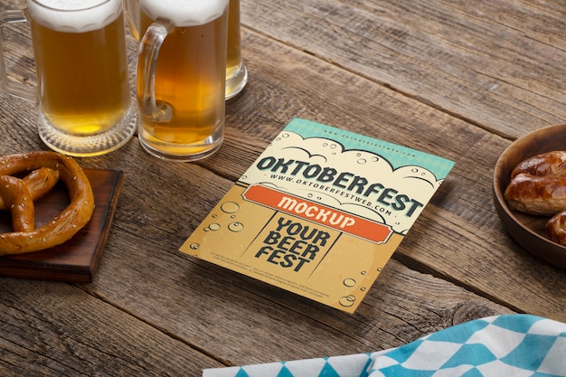 PSD projekt makiety menu oktoberfestu