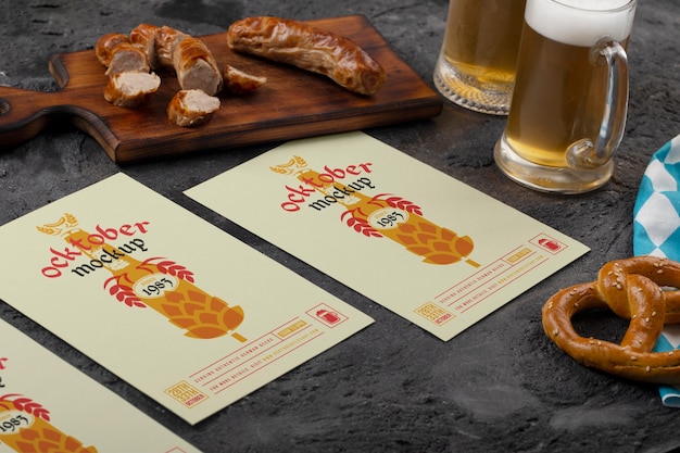 PSD projekt makiety menu oktoberfestu