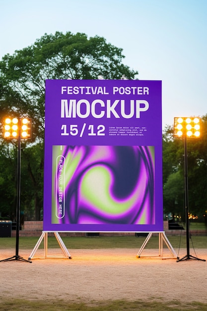 PSD projekt makiety plakatów festiwalowych