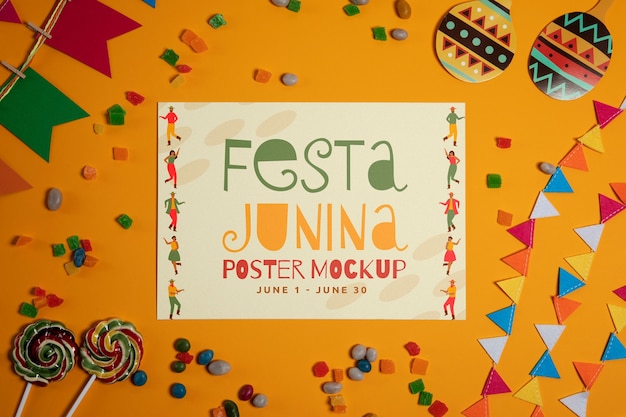 PSD projekt makiety plakatu festa junina