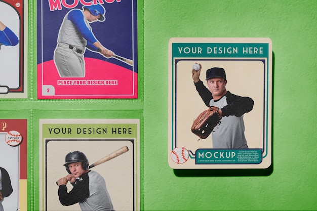 PSD projekt makiety plastikowej karty baseballowej