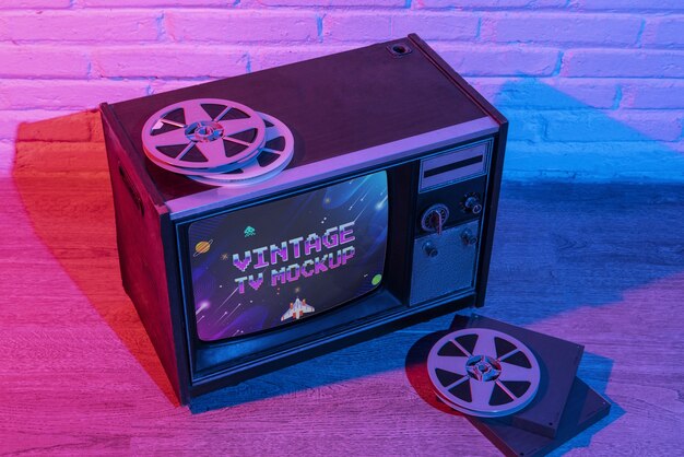 Projekt makiety telewizyjnej w stylu vintage