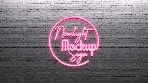 Projekt Makiety Z Efektem Neonowego Logo