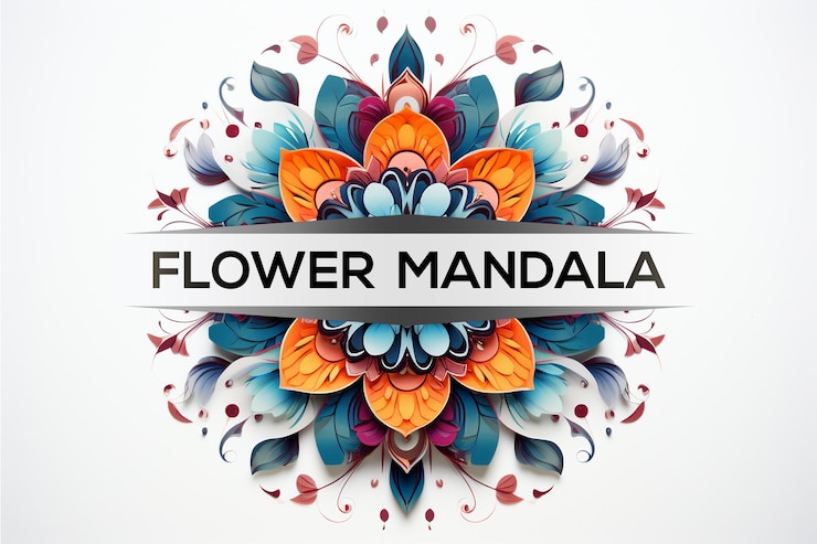 PSD projekt mandali premium_kolorowa sztuka mandali_ kolorowa mandala_kolorowa kwiatowa sztuka mandali_ mandala