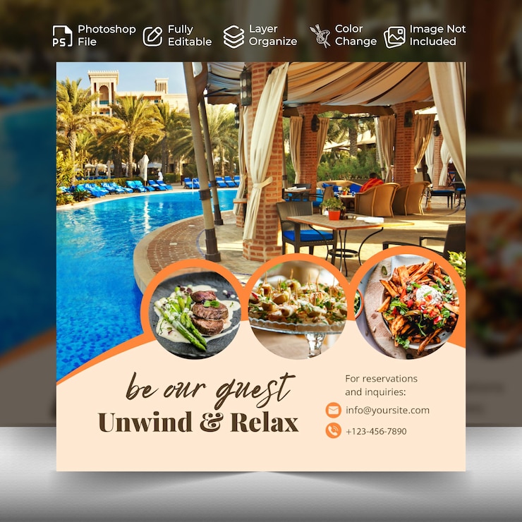 PSD projekt miejsca marzeń travel and tourism resort template