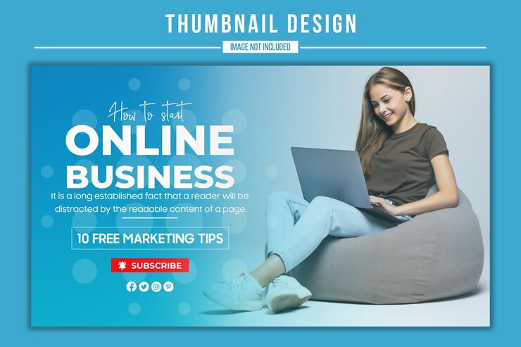 PSD projekt miniatury wideo psd digital marketing business and solution