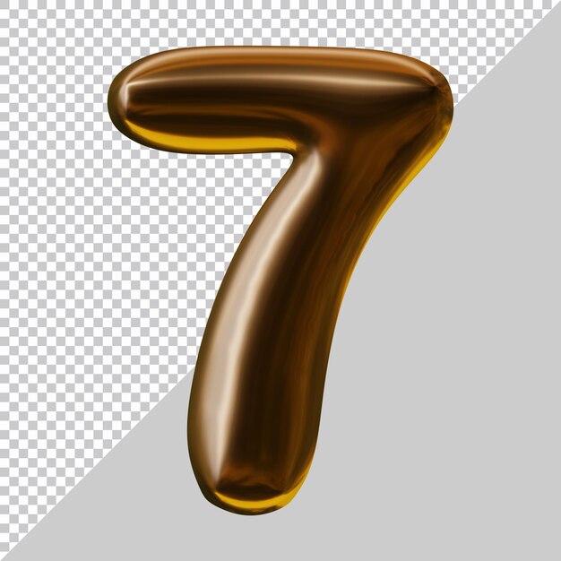 Projekt numer 7 ze stylem balonu w renderowaniu 3d