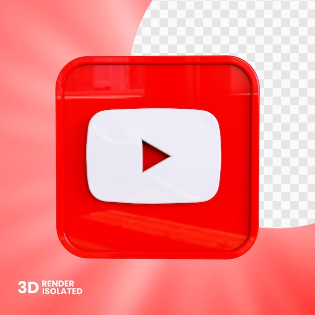 Projekt Przycisku Aplikacji Youtube 3d