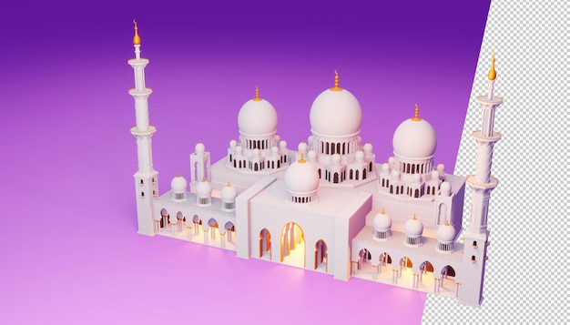 Projekt Ramadan Kareem w renderowaniu 3d