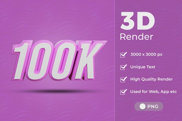 Projekt renderowanego tekstu 100K 3D