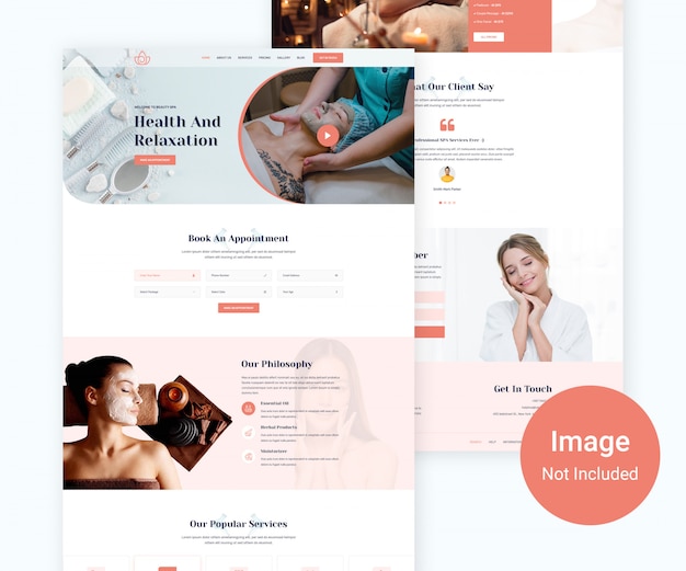 Projekt Strony Internetowej Spa Landing Page