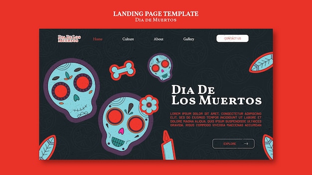 Projekt szablonu dia de muertos