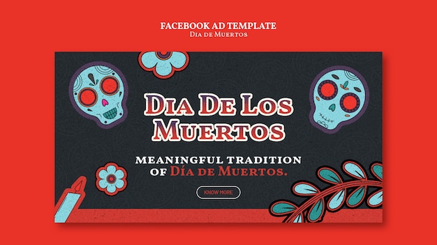 PSD projekt szablonu dia de muertos