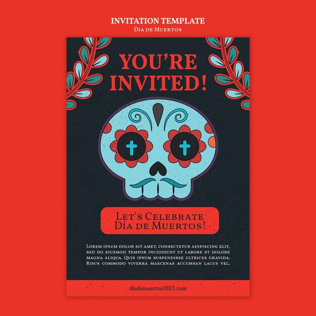Projekt szablonu dia de muertos